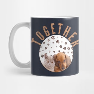 Together Dogs and Cats friendship Mug